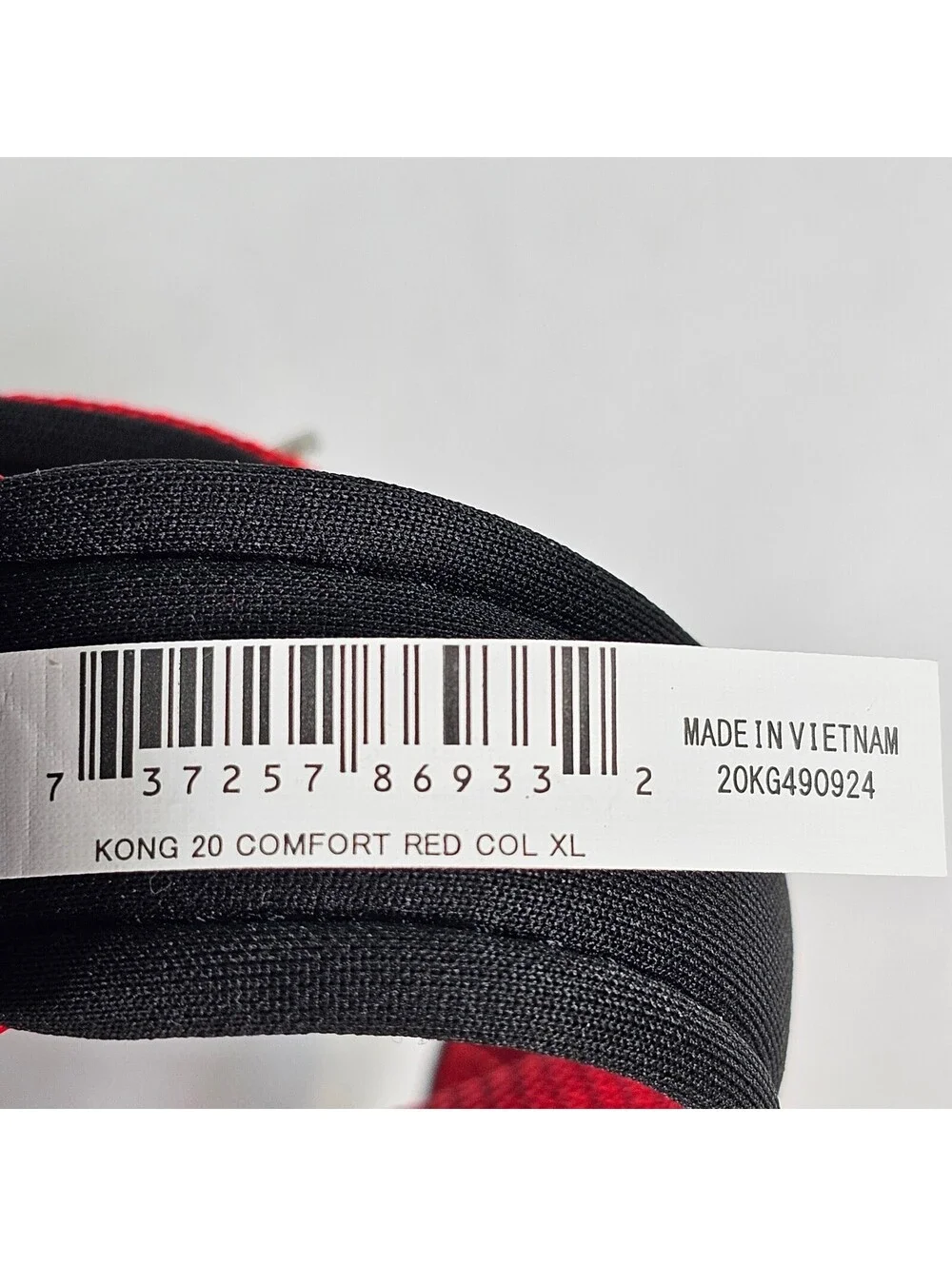 New KONG Comfort Padded Dog Collar Red XL Adjustable 20-28 Inch 20KG490924